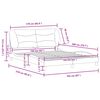 vidaXL Bed Frame without Mattress "Hvar" Blue 160x200 cm Fabric