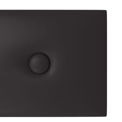 vidaXL Väggpaneler 12 st svart 60x15 cm konstläder 1,08 m²
