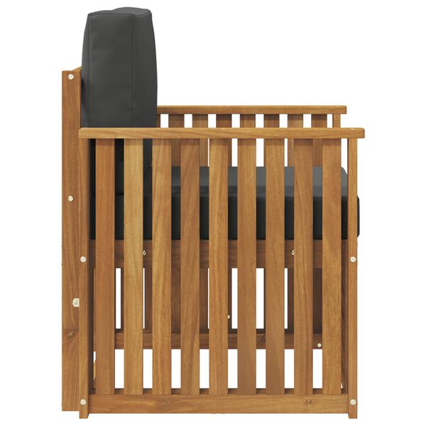 vidaXL Utomhussoffset med kudde Naturf&auml;rg 71 x 63 x 73 cm