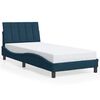 vidaXL Bed Frame with LED without Mattress "Hanko" Blue 80x200 cm Velvet