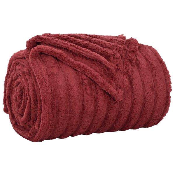 vidaXL Filtar 6 pcs Bordeaux R&ouml;d 240 x 220 cm Fleece
