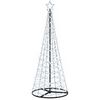 vidaXL LED-spiraljulgran med fot EKENAS 180 cm 220 LED-lampor Kallvit
