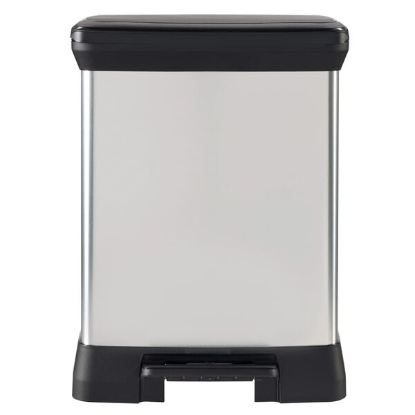 Curver Pedalhink dubbel Deco 10L+18L silver