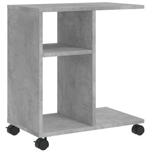 vidaXL Sidosk&aring;p med hjul betonggr&aring; 50x30x55 cm konstruerat tr&auml;