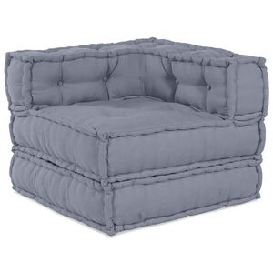 vidaXL Modulsofa enhet Tyg Gr&aring; 70 x 70 x 56 cm