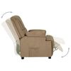 vidaXL Reclinerf&aring;t&ouml;lj taupe mikrofibertyg