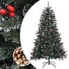 vidaXL Plastgran med fot gr&ouml;n 120 cm PVC