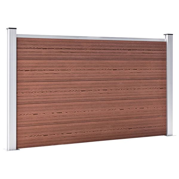 vidaXL Staketpanel WPC 872x106 cm brun