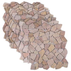 vidaXL Mosaikplattor R&ouml;d 30 x 30 cm Marmor