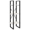 vidaXL Bokhylla 3 hyllplan vit 40x30x105 cm massiv furu