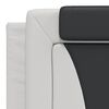 vidaXL Bed Frame "Viana" with LED without Mattress White and Black 180x200 cm