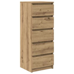 vidaXL Sk&auml;nk med l&aring;dor hantverksm&auml;ssig ek 37,5x35x99 cm
