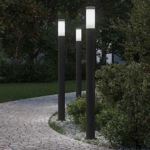 vidaXL Pollare 3 st 110 cm rostfritt st&aring;l IP44
