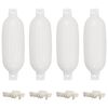 vidaXL B&aring;tfender 4 st vit &Oslash; 16x58 cm PVC