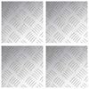 vidaXL Trappsteg Fyrkantig 4 pcs Silver 20 x 20 cm Aluminium