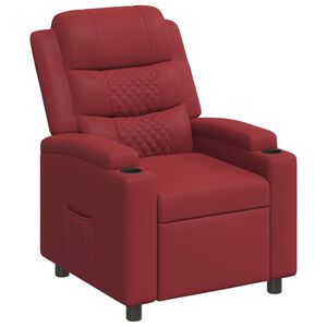 vidaXL Reclinerf&aring;t&ouml;lj Vinr&ouml;d 75 x 93 x 98 cm Tyg