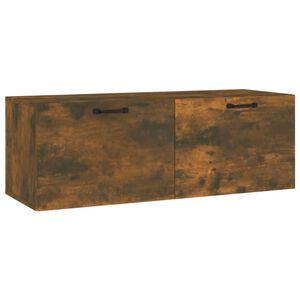 vidaXL V&auml;ggsk&aring;p r&ouml;kf&auml;rgad ek 100x36,5x35 cm konstruerat tr&auml;