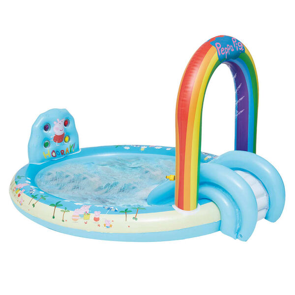 Happy People Leksakspool med rutschkana Peppa Pig 198x150x102 cm