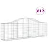 vidaXL Gabioner b&aring;gformade 12 st 200x30x60/80 cm galvaniserat j&auml;rn