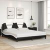 vidaXL Bed Frame "Viana" without Mattress Black and White 180x200 cm Faux Leather