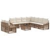 vidaXL Tr&auml;dg&aring;rdsoffset 10 pcs Beige konstrotting