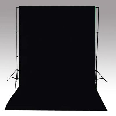 vidaXL Fotobakgrund bomull svart 500x300 cm