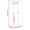 vidaXL Garderob artisan ek 90x52x200 cm konstruerat trä