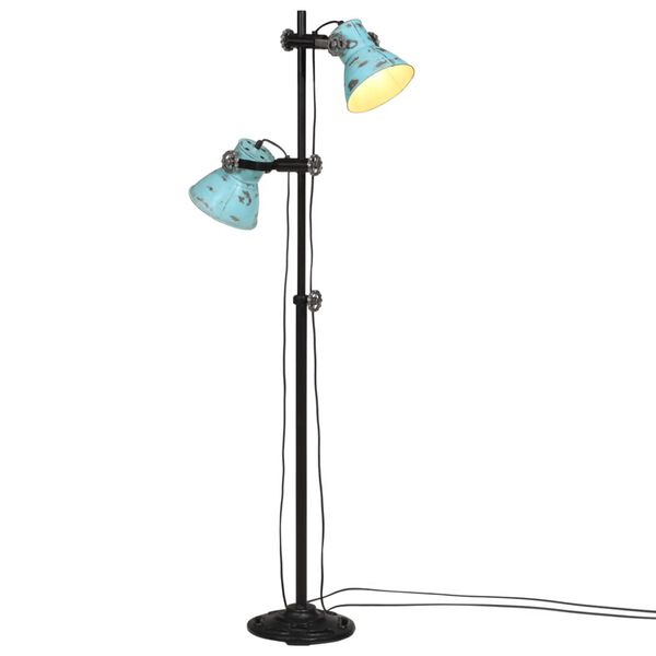 vidaXL Golvlampa 25 W n&ouml;tt bl&aring; 25x25x90/140 cm E27