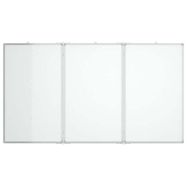vidaXL Magnetisk whiteboard hopf&auml;llbar 120x80x1,7 cm aluminium