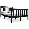vidaXL S&auml;ngram massiv furu 120x190 cm svart