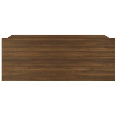 vidaXL Svävande sängbord brun ek 40x30x15 cm konstruerat trä