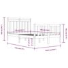 vidaXL Sängram massivt trä 120x190 cm