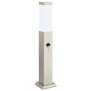 vidaXL Pollare med sensor 50 cm rostfritt st&aring;l IP44