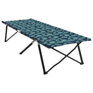 vidaXL F&auml;llbar Camping S&auml;ng L&ouml;v Skog 206 x 76 x 74 cm Oxford och St&aring;l
