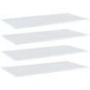 vidaXL Hyllplan 4 st vit h&ouml;gglans 80x20x1,5 cm konstruerat tr&auml;
