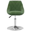 vidaXL Snurrbara matstolar 2 st mörkgrön sammet