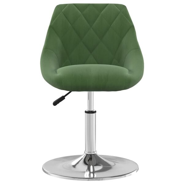 vidaXL Snurrbara matstolar 2 st mörkgrön sammet