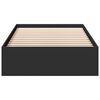 vidaXL Sängram med lådor svart 100x200 cm konstruerat trä