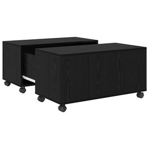 vidaXL Kaffeebord Svart Ek 75 x 75 x 38 cm Konstruerat tr&auml;