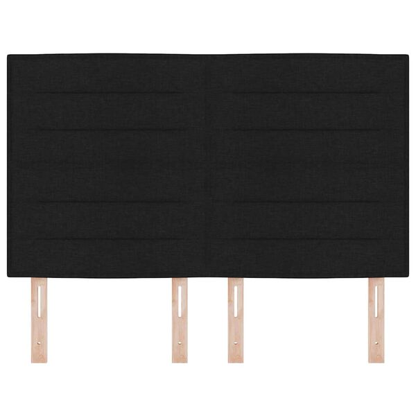 vidaXL Huvudgavel med huvudgavel Svart 144 cm Konstl&auml;der