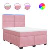 vidaXL Rams&auml;ng med madrass rosa 140x190 cm sammet