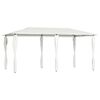 vidaXL Paviljong med stolpar 2,98x5,3x2,59 m gr&auml;ddvit 160 g/m&sup2;