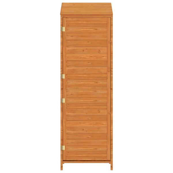 vidaXL Trädgårdsbod brun 55x52x174,5 cm massivt granträ