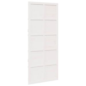 vidaXL Ladug&aring;rdsd&ouml;rr Vit 90 x 2,5 x 208 cm Massiv furu