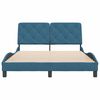 vidaXL Bed Frame without Mattress Blue 140x200 cm Velvet