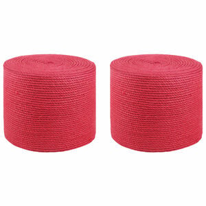 vidaXL 2 st 2 mm R&ouml;d 100% Tossa jute