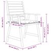 vidaXL Tr&auml;dg&aring;rdsstolar 4 st med dynor massivt akaciatr&auml;