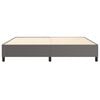 vidaXL Boxspring-s&auml;ngram gr&aring; 200x200 cm konstl&auml;der