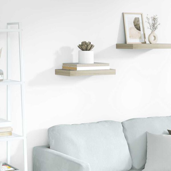 vidaXL Sv&auml;vande v&auml;gghylla ek 40x23x3,8 cm MDF