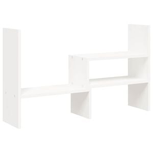 vidaXL Sk&auml;rmst&auml;ll vit (39-72)x17x43 cm massiv furu